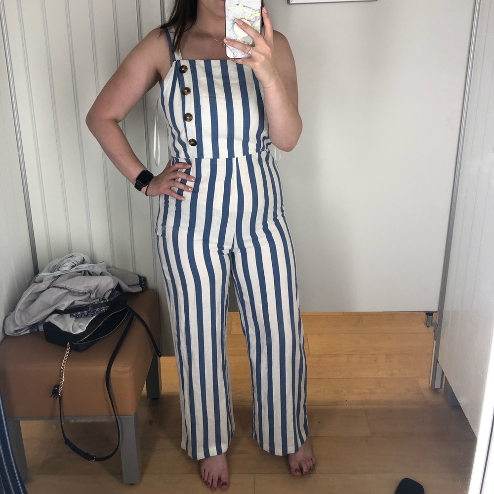 C&C California Striped Jumpsuit